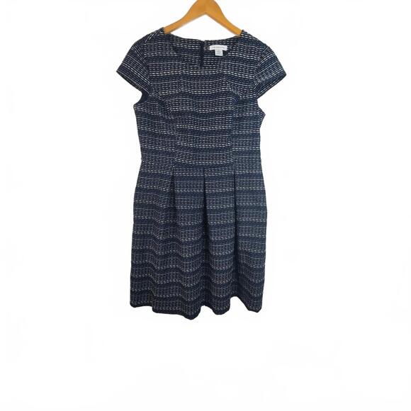 Liz Claiborne Women's Navy Blue Pleated Midi Dress Size 14 - Picture 1 of 4